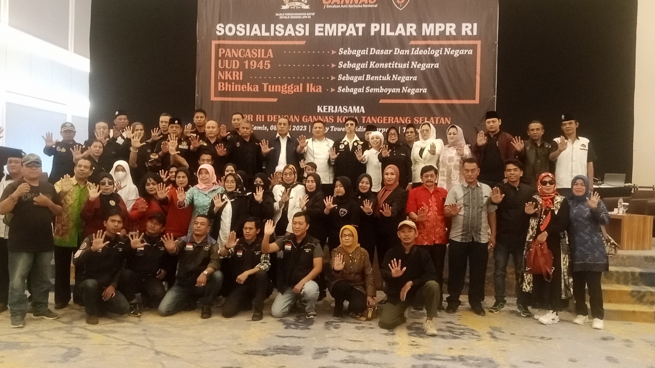 Sosialisasi 4 Pilar MPR RI Bersama Gannas Tangsel, Ketua Relawan Karo: Momentum Kokohkan Nilai Kebangsaan