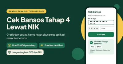Cek Bansos Tahap 4 Oktober 2026 via NIK, Cair Rp600.000